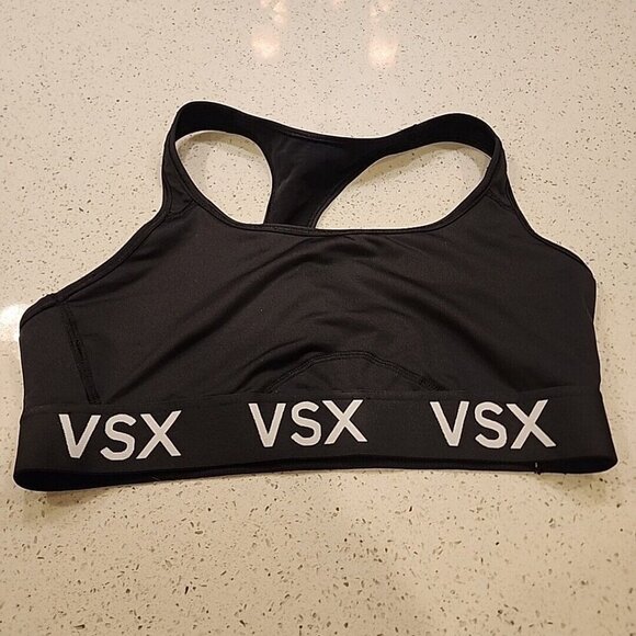 Victorias Secret VSX Sports Bra XL Black Wireless Unlined - Picture 1 of 4